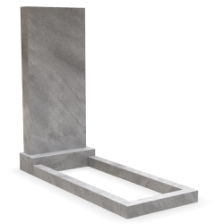 Мраморный памятник прямой с цветником Мраморный памятник прямой с цветником